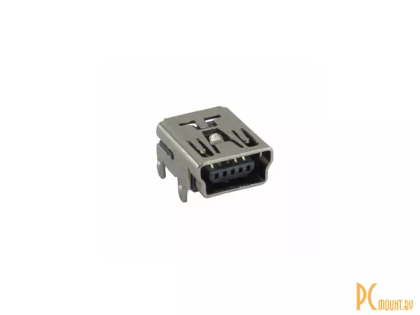 MiniUSB Разъем Connector 5 pin 90 degrees, PCB mounting